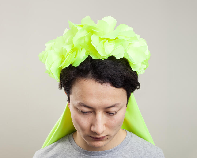 Woman with green headdress