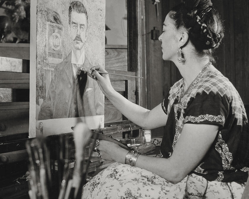 Schilderende Kahlo