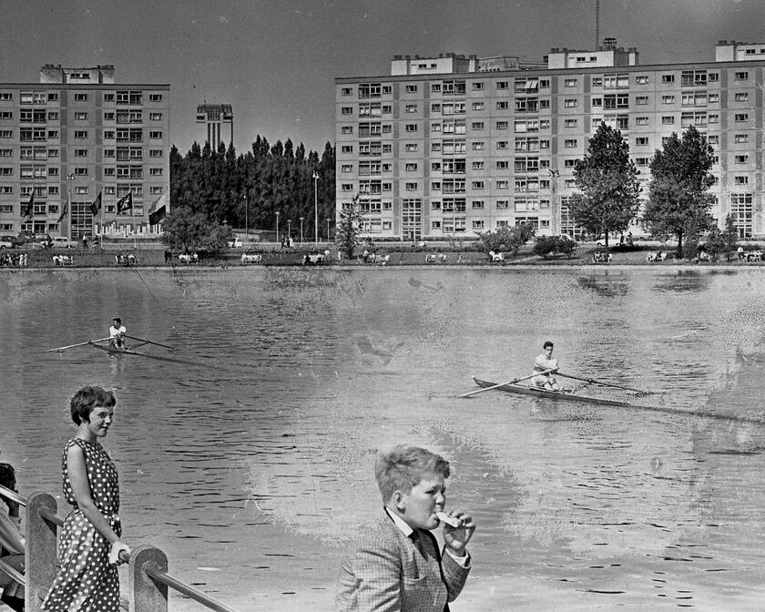 Aviron à la Watersportbaan, années 1960