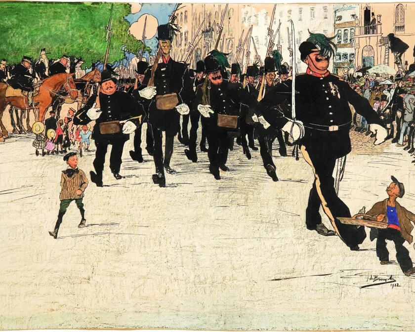 Die Parade der Bürgergarde in Gent