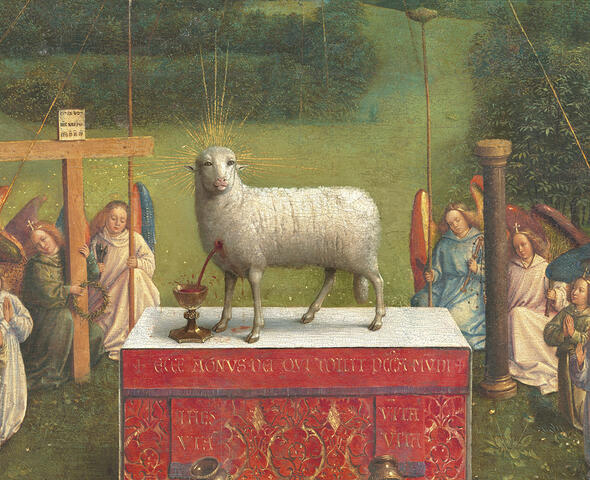 detalle del Cordero Místico