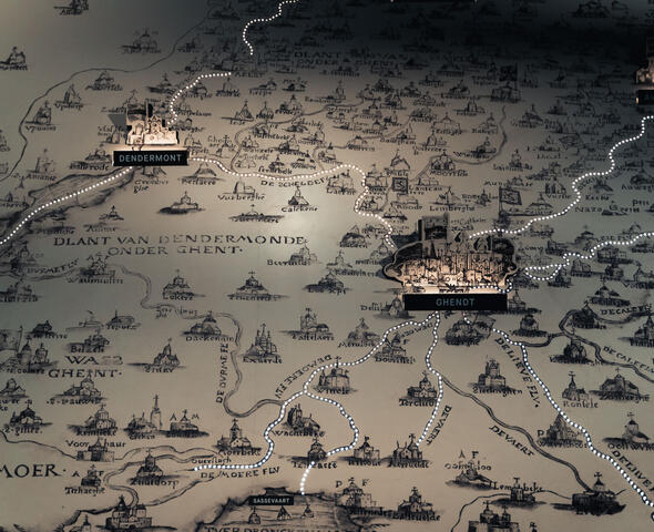 Stadskaart van middeleeuws Gent