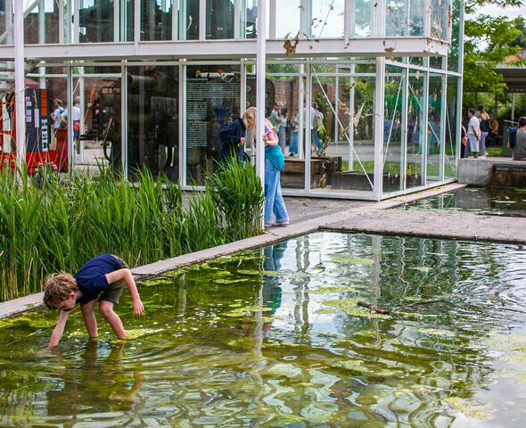 Children playing at neighbourhood park De Porre