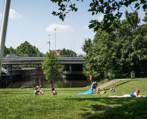 Gente en el Keizerpark