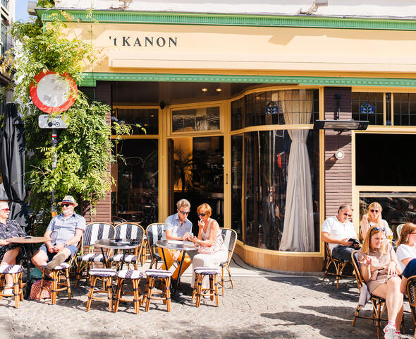 Outdoor cafés in Ghent't Kanon