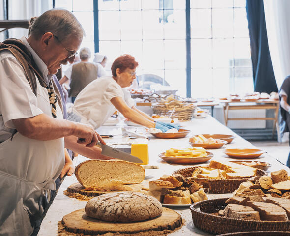 Middeleeuws ontbijt in het Industriemuseum