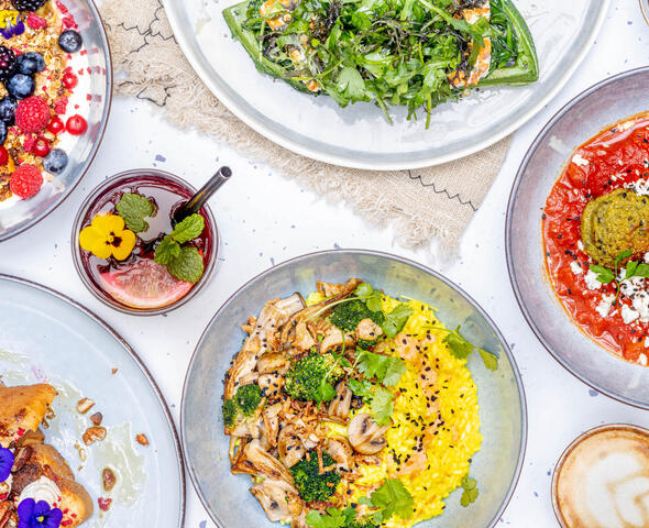 Some dishes and drinks