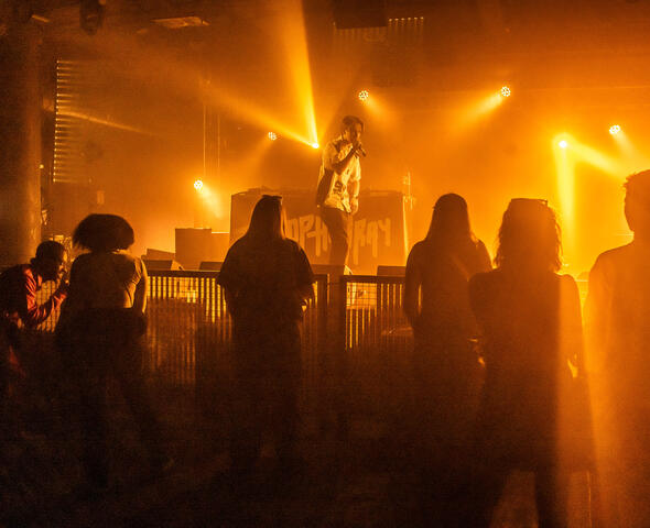 Young people at the gig