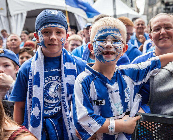 Jonge supporters van KAA Gent