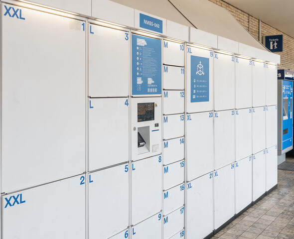 Bagage lockers in het station Gent-Dampoort