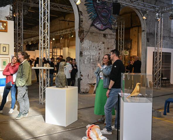 expo van design in industriële hal