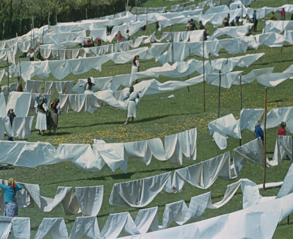Ana Lupas, Humid Installation, 1970. Outside installation in Mărgău