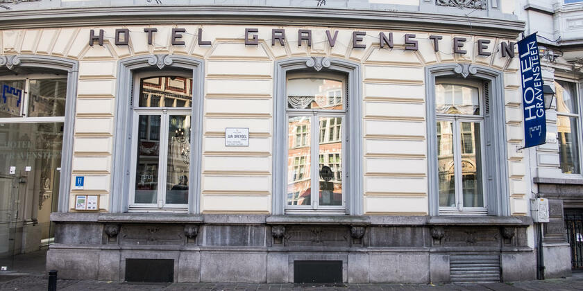 Gevel van hotel Gravensteen