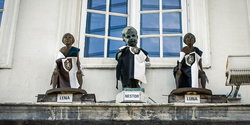 Bronzestatuen Lena, Luna und Nestor