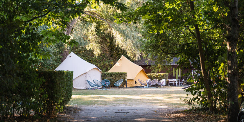 Tentes de glamping à Camping Urban Garden Blaarmeersen
