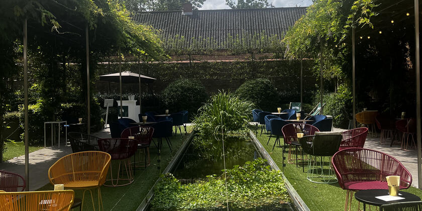 Summer bar in the monastery garden