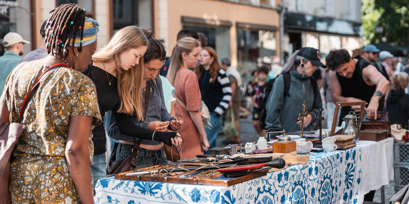 Rommelmarkt in het Patershol