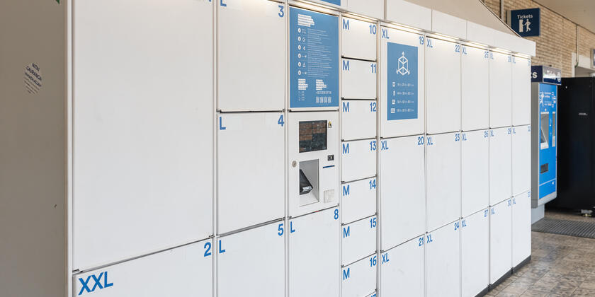 Bagage lockers in het station Gent-Dampoort