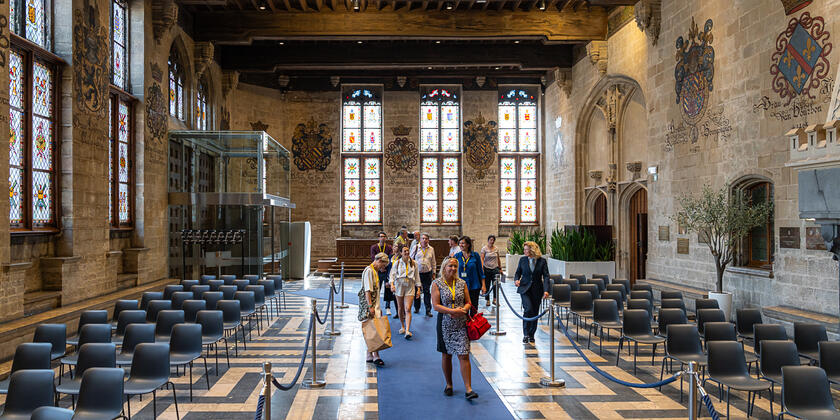 Group visiting the Town Hall