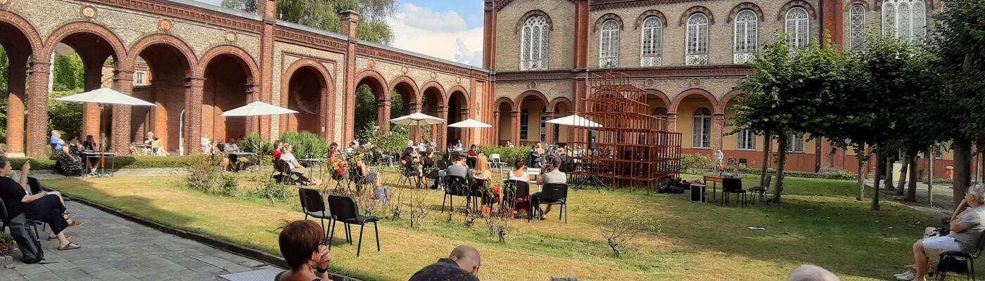 view of the museum’s courtyard