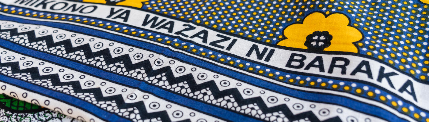 Khanga or Kanga is a cotton cloth printed with a colourful motif and a written message or saying. Khanga cloths are often given as gifts on birthdays and special occasions.