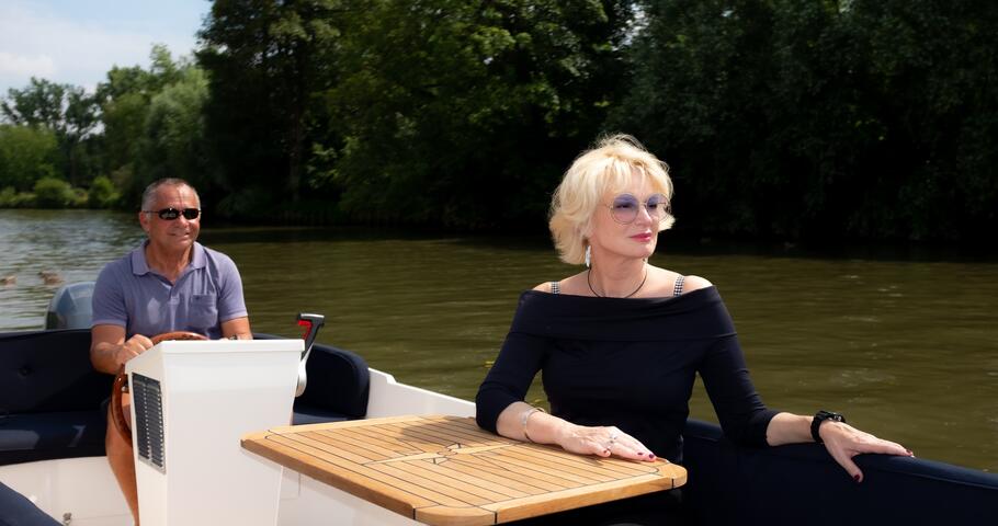 pascalle platel in een boot