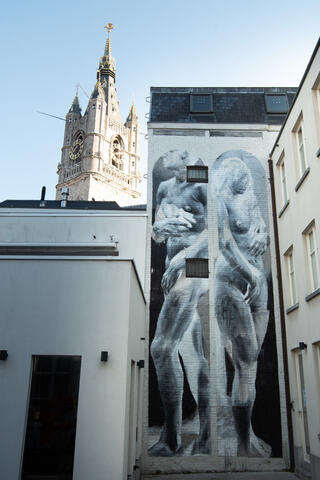 Van Eyck street art in Ghent