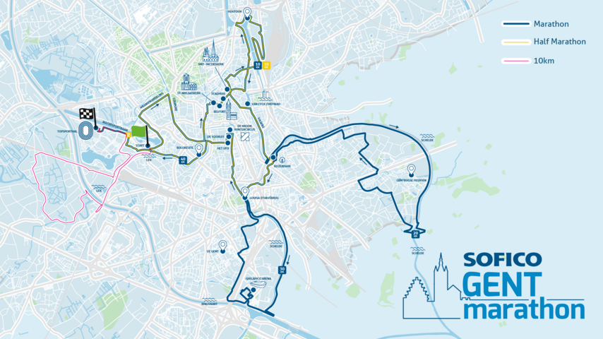 Parcours van de Sofico Marathon van 2024