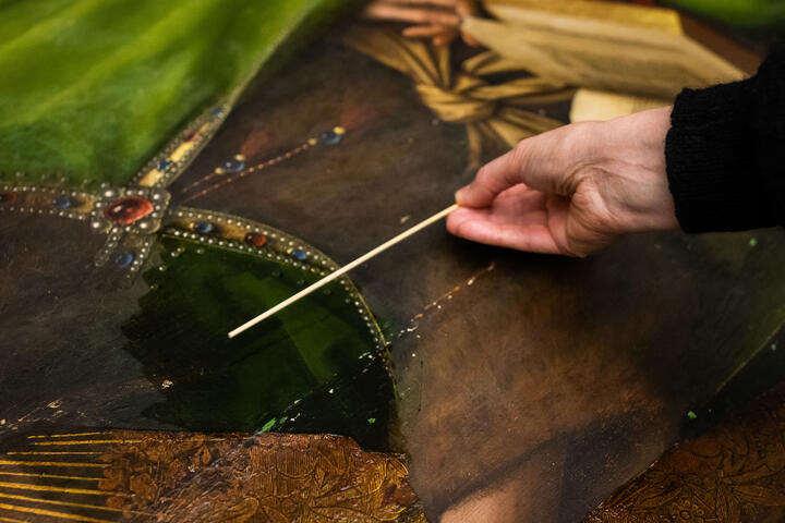 ©VisitGent De restauratie gaat fragment per fragment, centimeter per centimeter