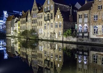 Zauberhafte Abendlandschaft von Gent
