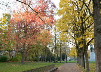 Het Koning Albertpark in de herfst. 