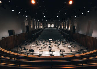 Stage of the concert hall in music centre De Bijloke