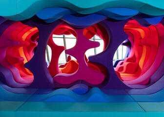 Fantasy Landscape installation by Verner Panton that you can walk in