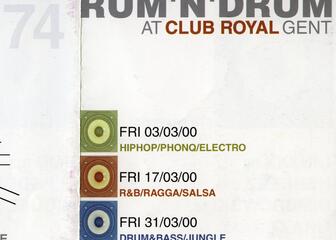 Flyer Rum'n'Drum in Royal Club Gent - voorkant