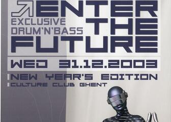 Flyer voor Enter The Future in Culture CLub Gent (New Year's Eve Edition)