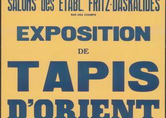 Affiche voor 'exposition de tapis d'orient' in Salon Fritz