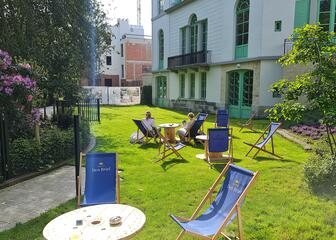 View of the sunbathing lawn