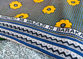 Khanga or Kanga is a cotton cloth printed with a colourful motif and a written message or saying. Khanga cloths are often given as gifts on birthdays and special occasions.