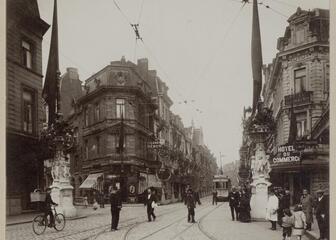 Zicht op de Vlaanderenstraat, kant Zuidstation, 1905