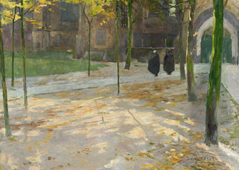 Albert Baertsoen, In front of the church, in Flanders, 1894, private collection