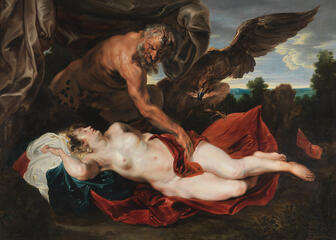 Schilderij 'Jupiter en Antiope' van Anthony Van Dyck