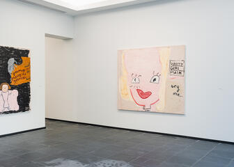 Artworks Rose Wylie at the S.M.A.K.