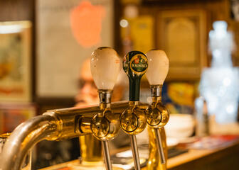 Beer tap in a pub
