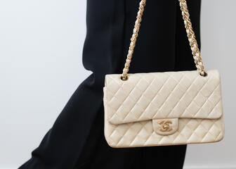 Beige Chanel handbag