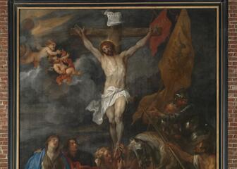 painting of Christ on the cross