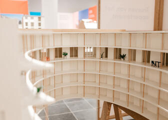 Modell eines Wohnblocks