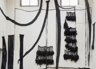 Studio view, Ana Lupas, Prapori 1961–1964 (Funeral Flags)