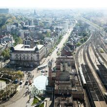 Der Bahnhof von Gent-Sint-Pieters aus der Vogelperspektive