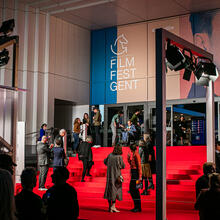 Gente en la alfombra roja del Festival de Cine de Gante