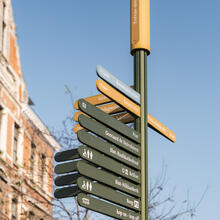 Tourist signposts for pedestrians